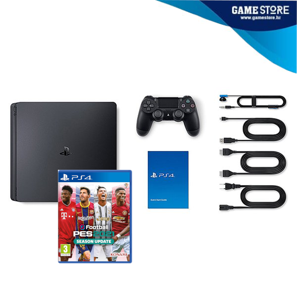 Sony PlayStation 4 (PS4) Slim 500GB + eFootball PES 2021 Season Update - Slika 2