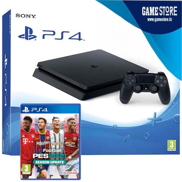 Sony PlayStation 4 (PS4) Slim 500GB + eFootball PES 2021 Season Update