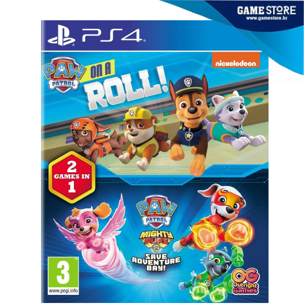 PS4 Paw Patrol On a Roll & Mighty Pups Save Adventure Bay Bundle